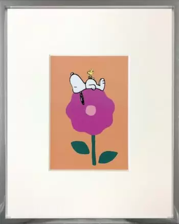 Peanuts-Flower-Power-Chill-on-Snoopy-Miniprint-gerahmt-Galerie-Hunold.jpg