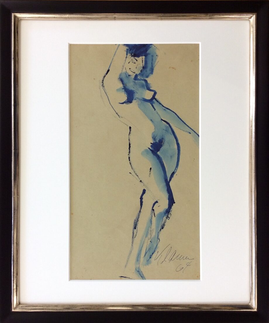 Kurt Klamann Frauenakt in Blau