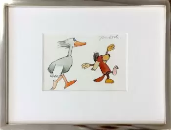 Janosch-Oh-Gans-folge-mir-Unikat-gerahmt-Galerie-Hunold.jpg
