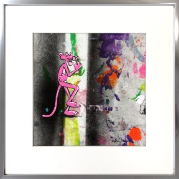 Andrea Ottanjann Pink Panther Unikat gerahmt 