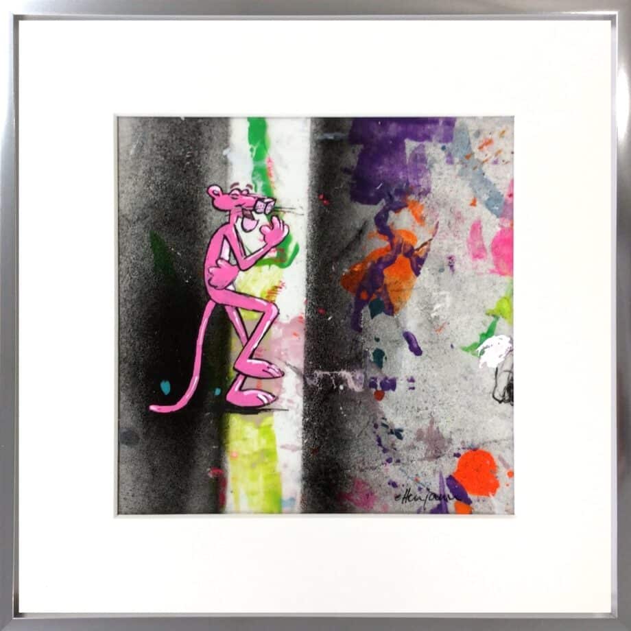 Andrea Ottanjann Pink Panther Unikat gerahmt