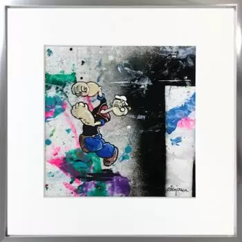 Andrea Ottanjann Popeye Unikat gerahmt