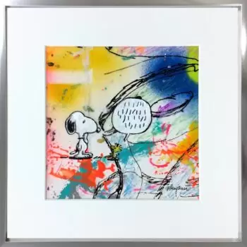 Andrea Ottanjann Talk Snoopy und Woodstock Unikat gerahmt