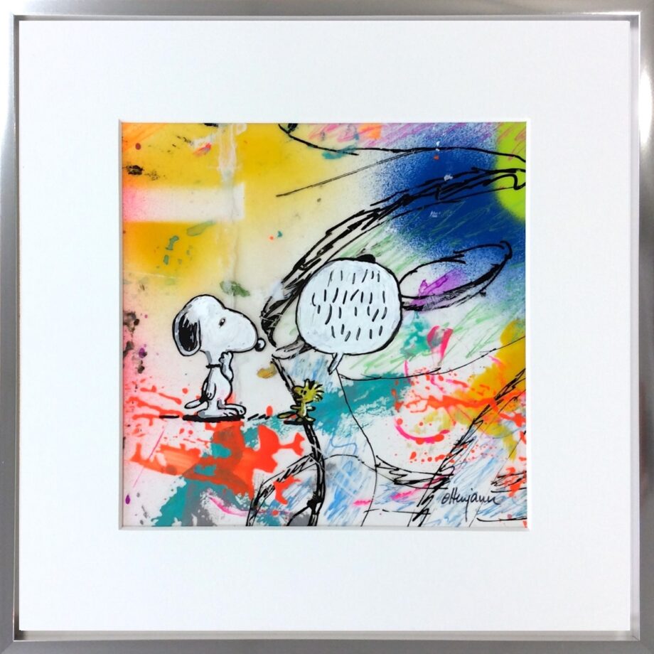 Andrea Ottanjann Talk Snoopy und Woodstock Unikat gerahmt