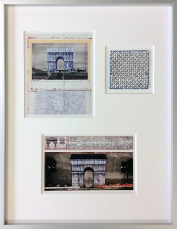 Christo-Arc-de-Triomphe-Collage-gerahmt-30x40-Galerie-Hunold.jpg