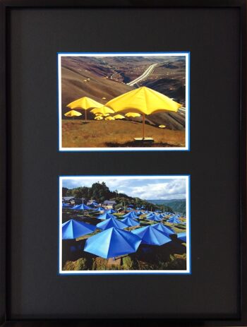 Christo The Umbrellas Collage gerahmt 