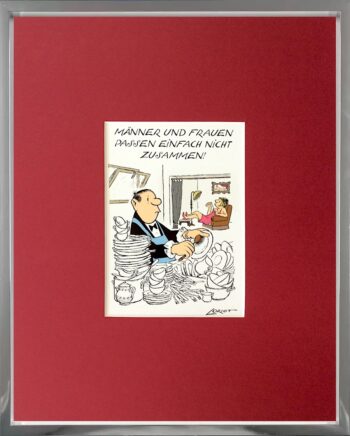 Loriot Männer und Frauen passen einfach nicht zusammen Miniprint