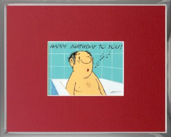Loriot Happy Birthday to you (Badewanne) Miniprint