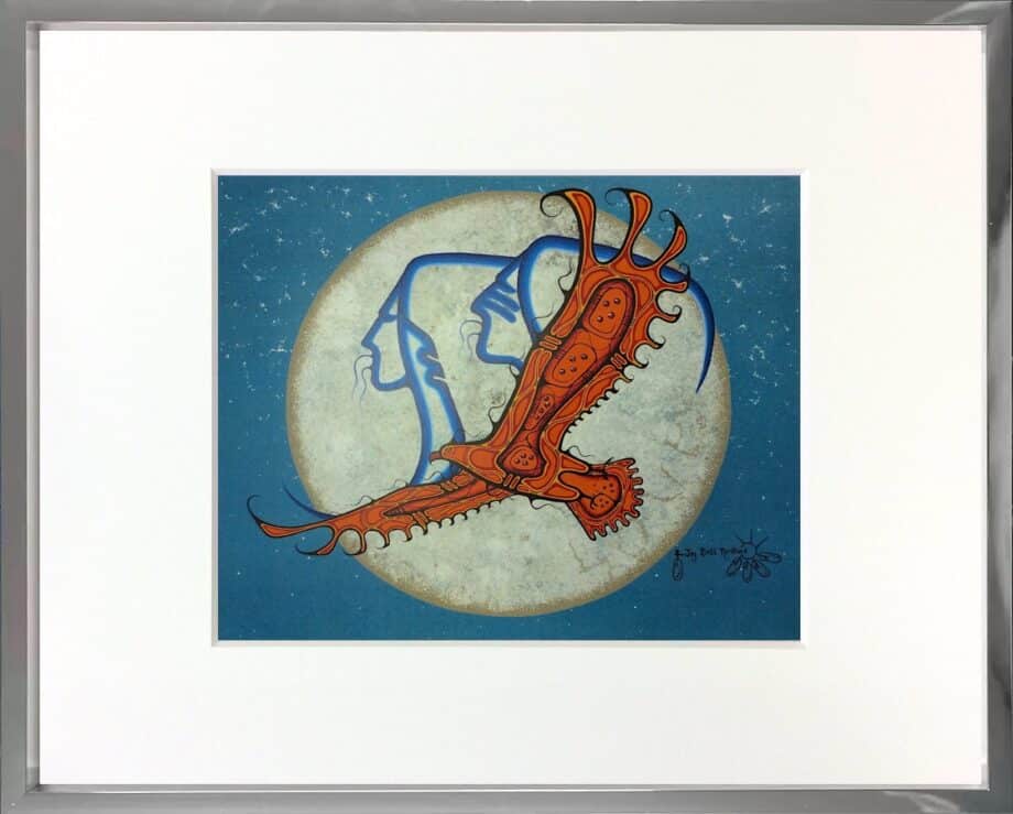 First-Nations-Art-Jay-Bell-Redbird-Firebird-gerahmt-Galerie-Hunold Kopie.jpeg