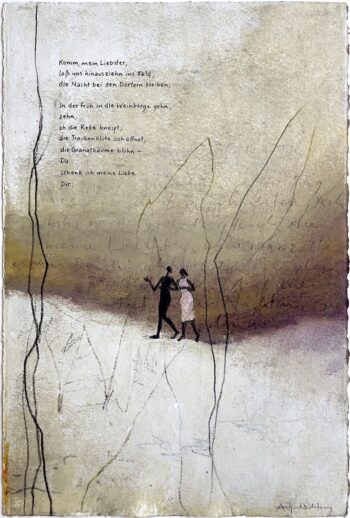 Antje Wichtrey Entwurf zu Lied der Lieder 12 Unikat